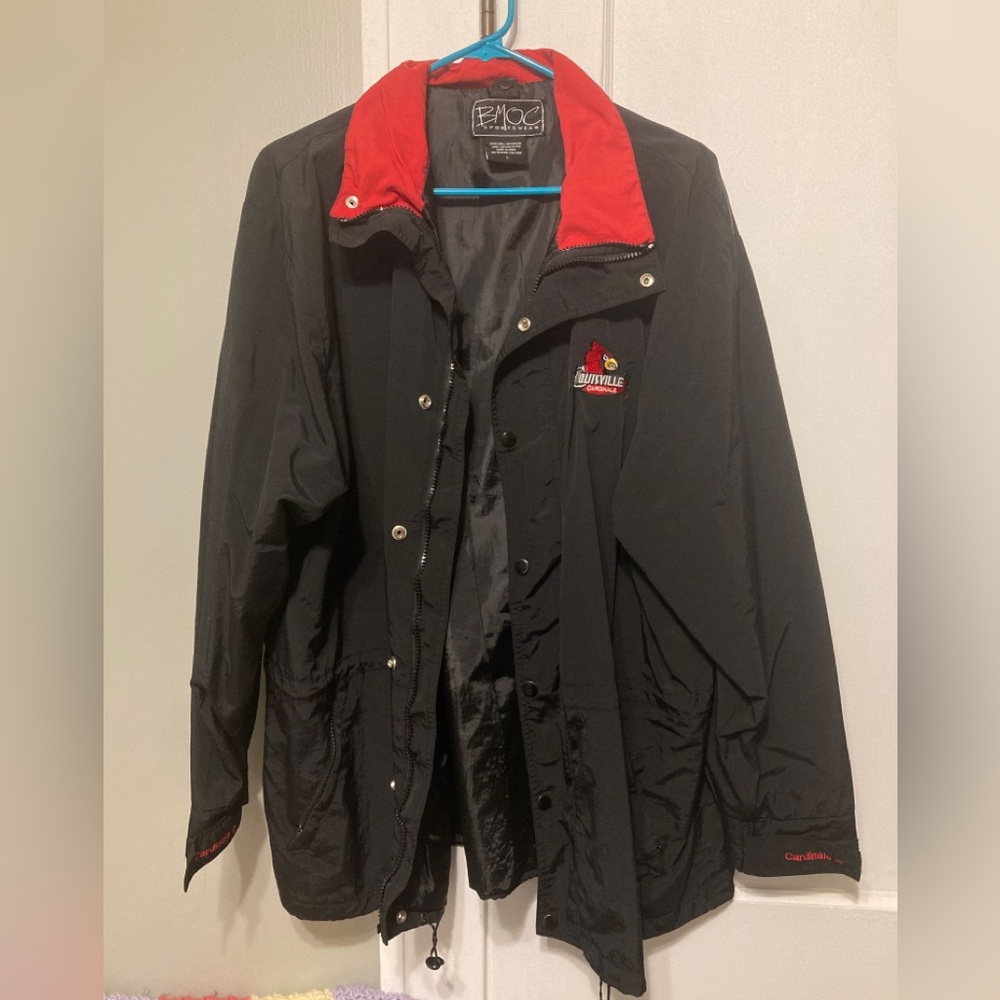 Black and Red Louisville Windbreaker